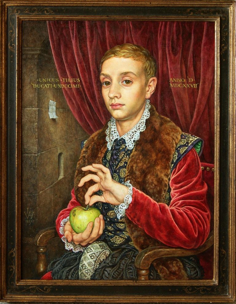 Boy With Apple Johannes Van Hoytl   Boy With Apple Johannes Van Hoytl 768x988 